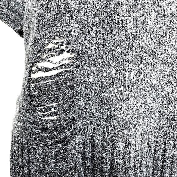 1804 Coin High Low Crew Neck Wool Blend S Grunge Sweater With Styled Holes/Runs - Picture 9 of 16
